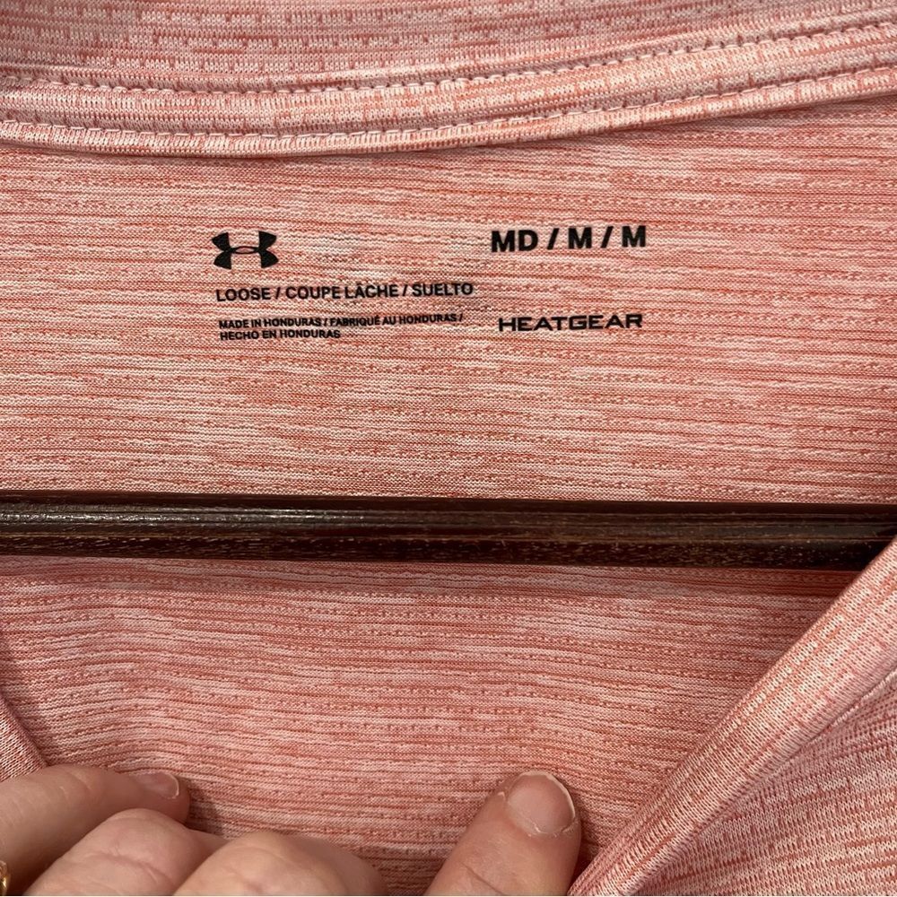 under armour pale pink long sleeve crew neck top size medium - Picture 5 of 13